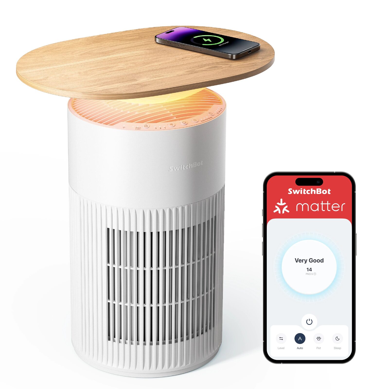 SwitchBot Air Purifier Table — White